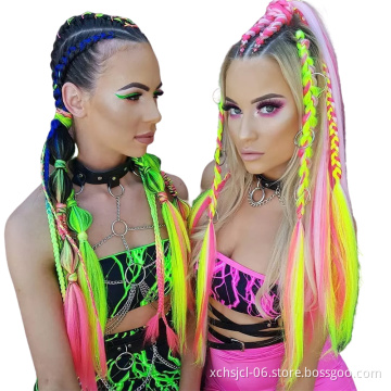 Braiding Hair Mix Rainbow Braids Synthetic Jumbo Braids Hair Extension for Women